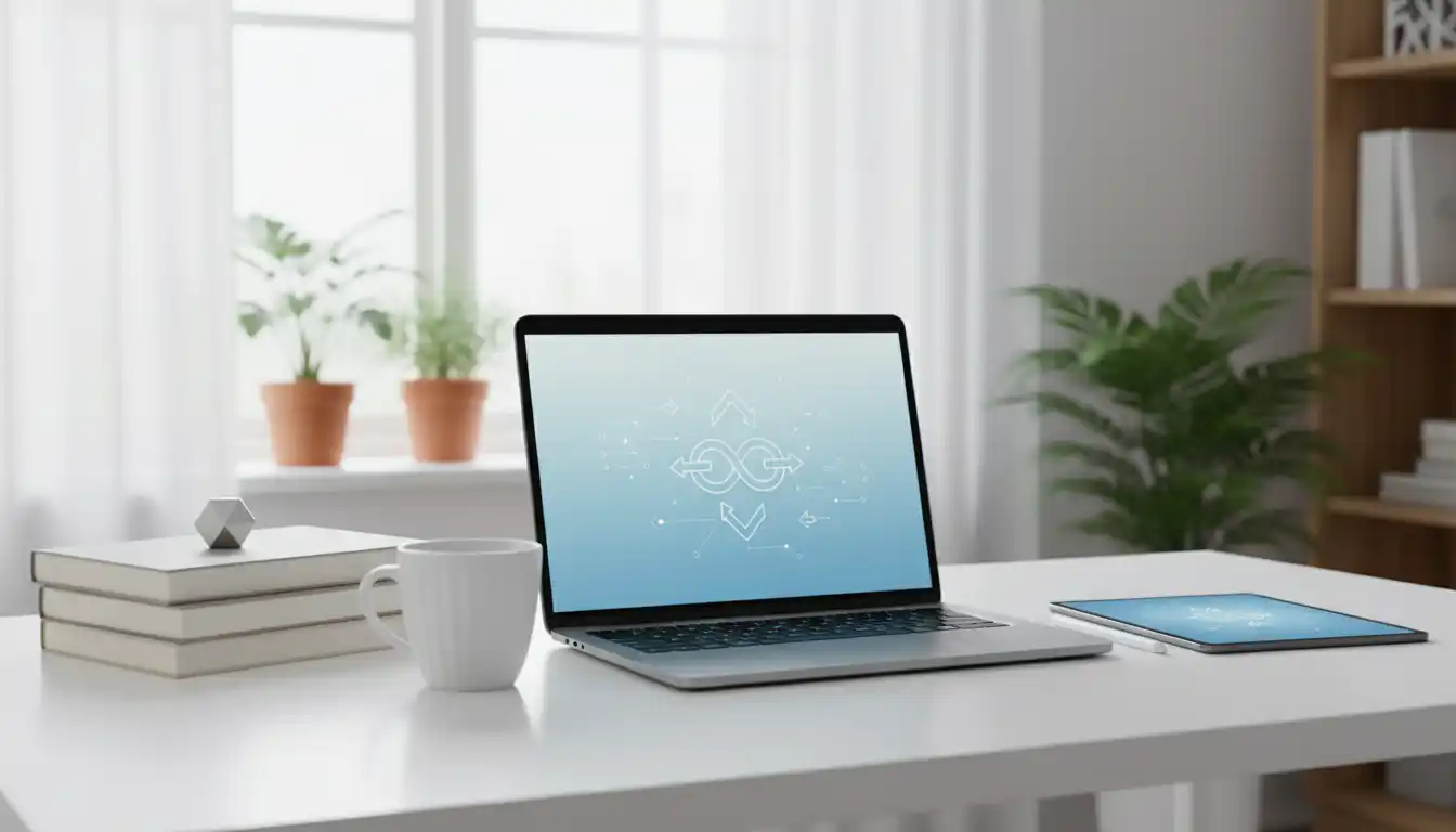 Otevřený notebook na stole